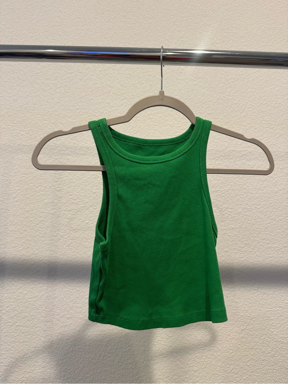 wild fable Bright Green Ribbed Crop Tank